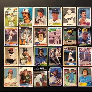 24 - 1970s & 80s Baseball Cards George Brett Andre Dawson Tiant Garvey McGwire
